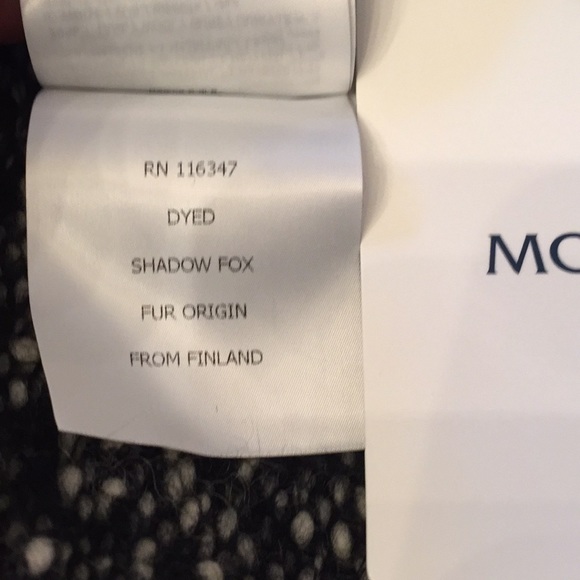 BNWT Authentic Moncler Black Fox Fur Knit Scarf - Picture 5 of 8